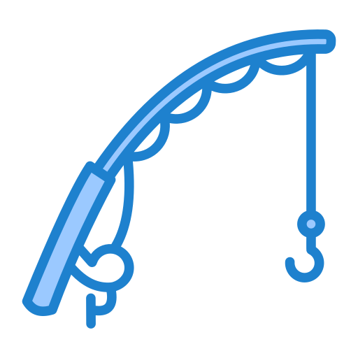 caña de pescar icono gratis