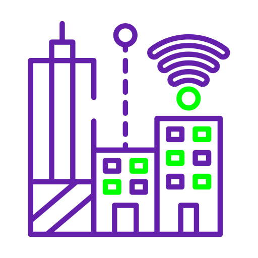 ciudad inteligente icono gratis