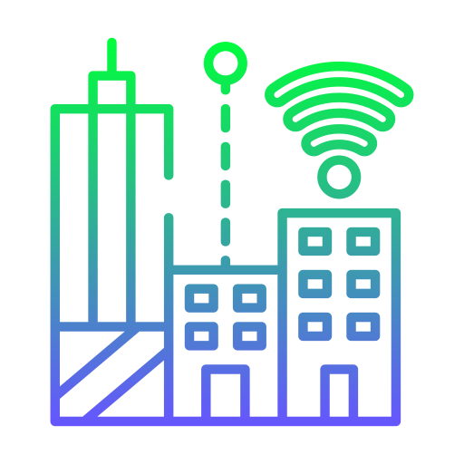ciudad inteligente icono gratis
