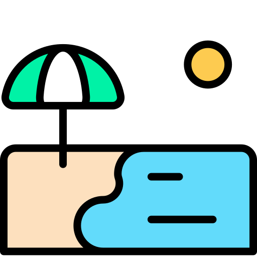 해변 무료 아이콘