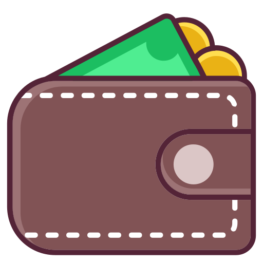 dinero de billetera icono gratis