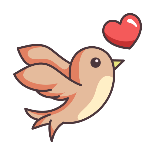 pájaros del amor icono gratis