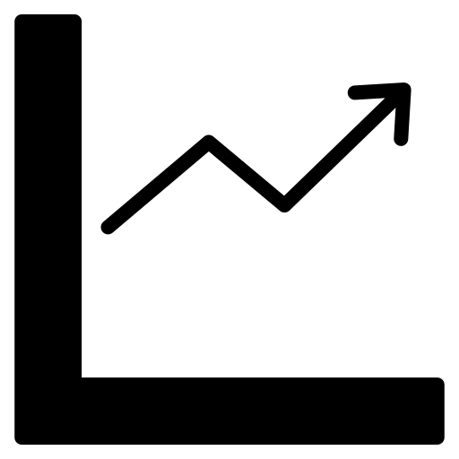 Line chart free icon
