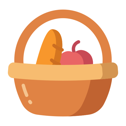 cesta de picnic icono gratis