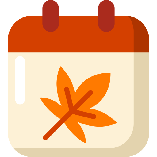 calendario de otoño icono gratis