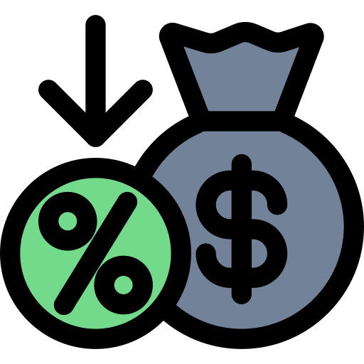 이자율 무료 아이콘