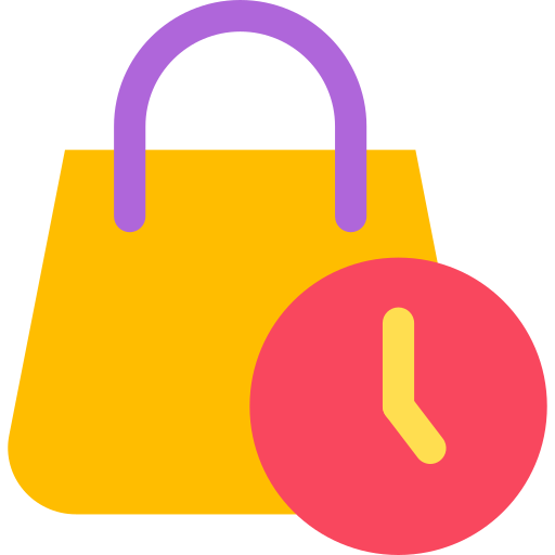 tiempo de compras icono gratis