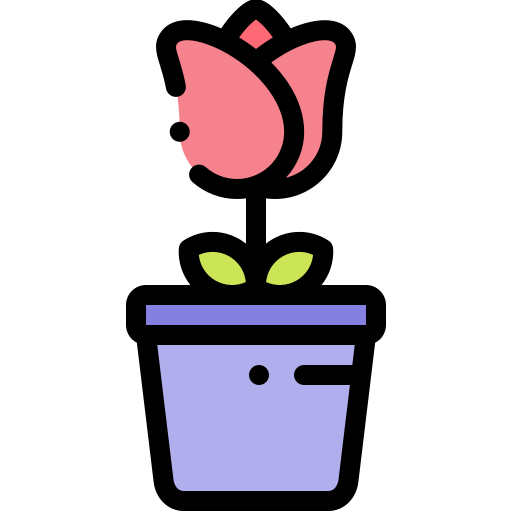 Flower Detailed Rounded Lineal color icon