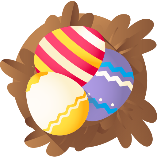 Huevos de pascua icono gratis