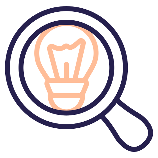 Search idea free icon Search idea free icon