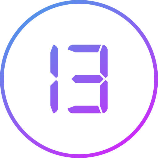 Thirteen free icon