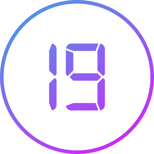 diecinueve icono gratis