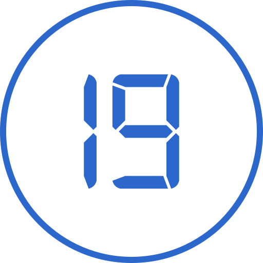 diecinueve icono gratis