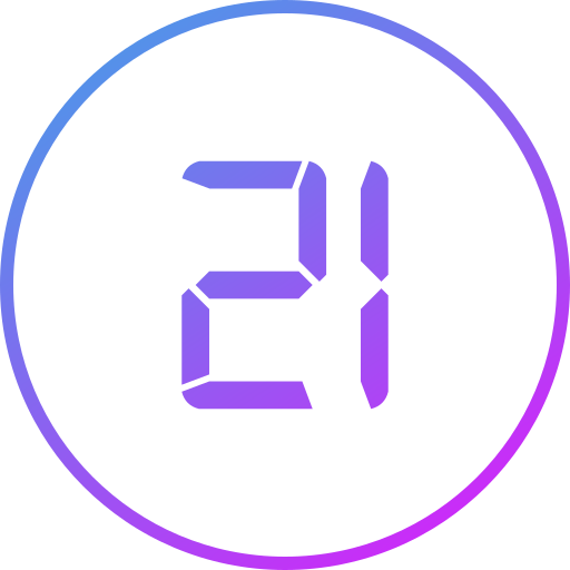 Twenty one free icon Twenty one free icon