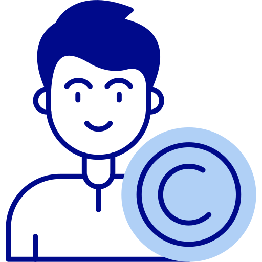 derechos de autor icono gratis