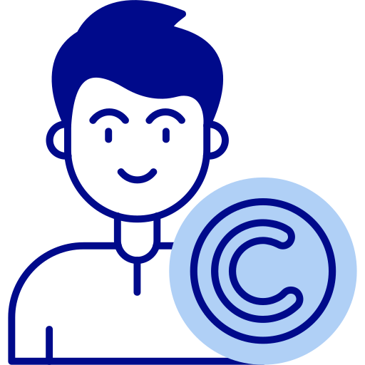 derechos de autor icono gratis