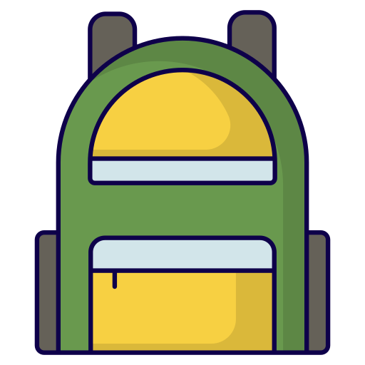 bolsa para la escuela icono gratis