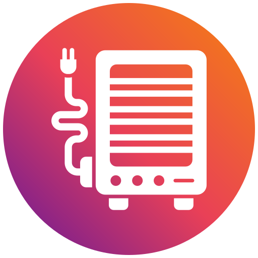 calentador eléctrico icono gratis