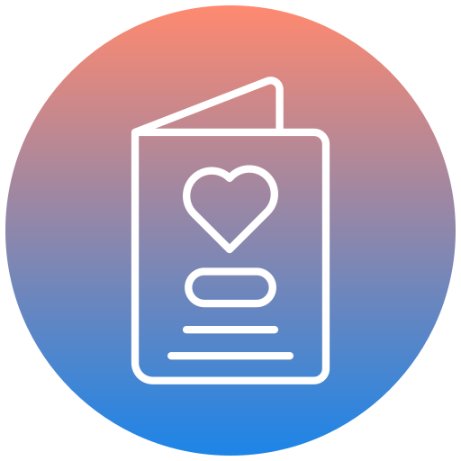 tarjeta de amor icono gratis