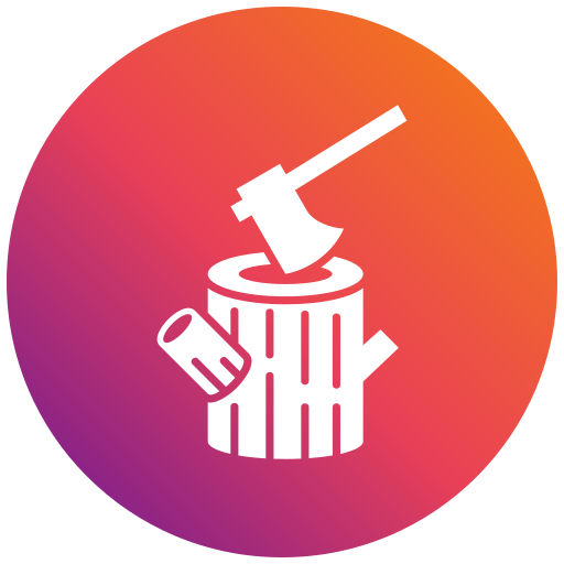 corte de madera icono gratis