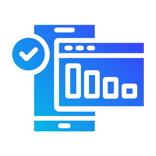 análisis móvil icono gratis