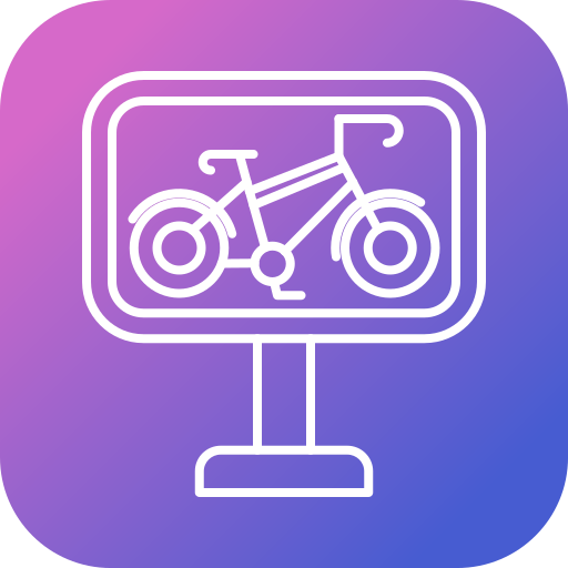 carril de bicicletas icono gratis