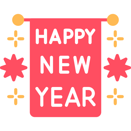 feliz año nuevo icono gratis