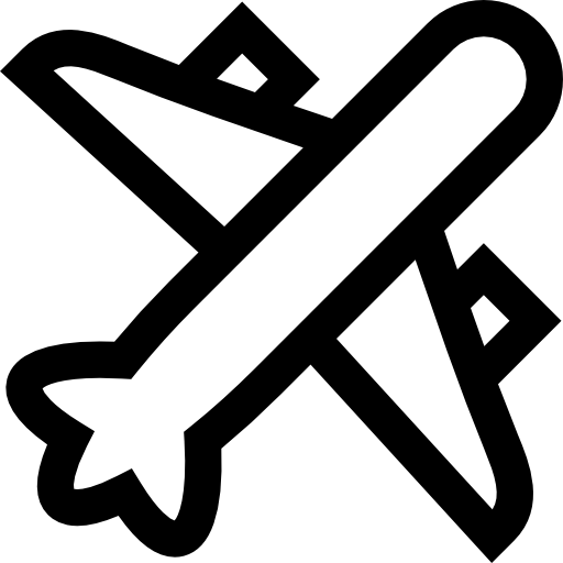 Plane Basic Straight Lineal icon