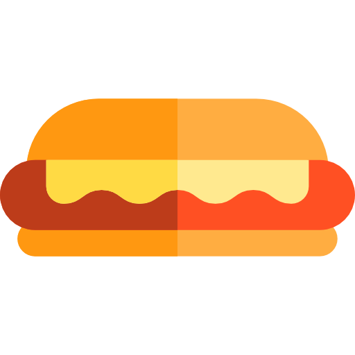 Hot dog Basic Straight Flat icon