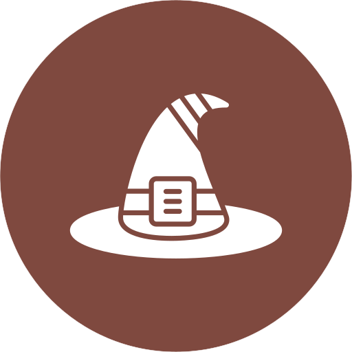 sombrero de bruja icono gratis