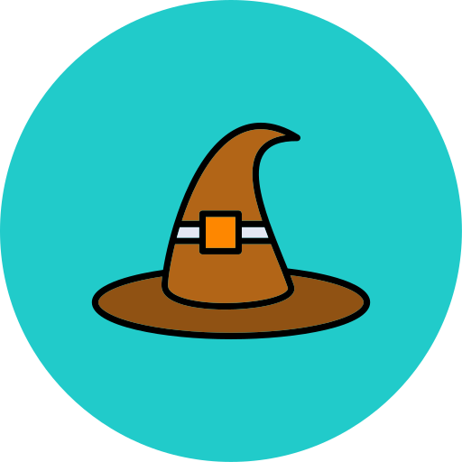 sombrero de bruja icono gratis