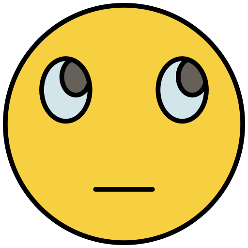 Rolling eyes free icon