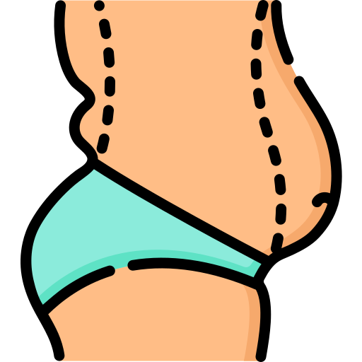 Abdominoplastia icono gratis