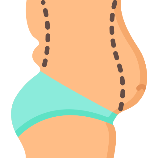 Abdominoplastia icono gratis