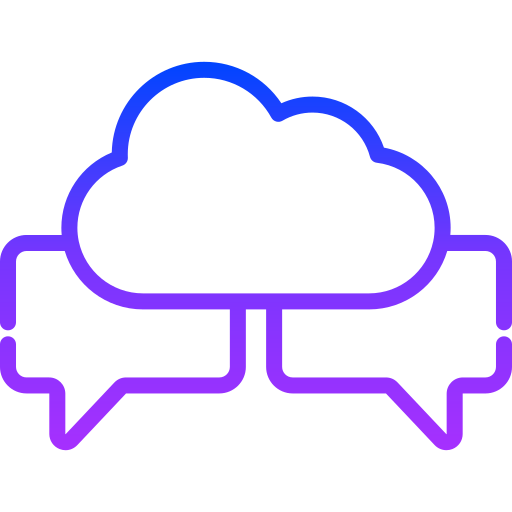 mensajería en la nube icono gratis