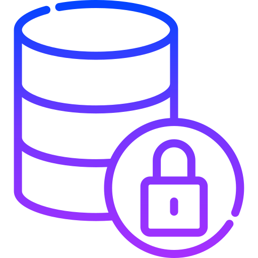 seguridad de datos icono gratis
