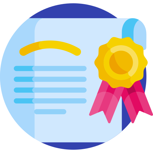 Certificate Detailed Flat Circular Flat icon