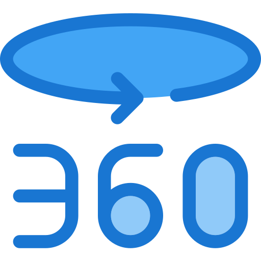 360 graus grátis ícone 360 graus grátis ícone