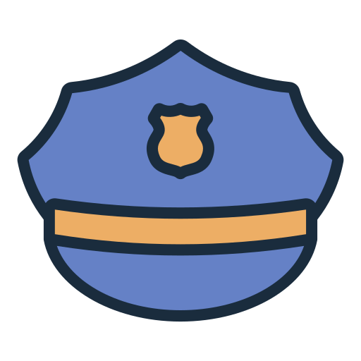 sombrero de policía icono gratis