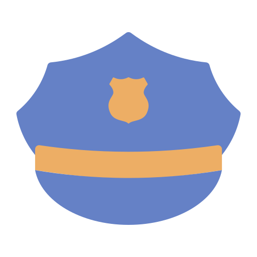 sombrero de policía icono gratis