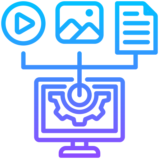 sistema de gestión de contenidos icono gratis