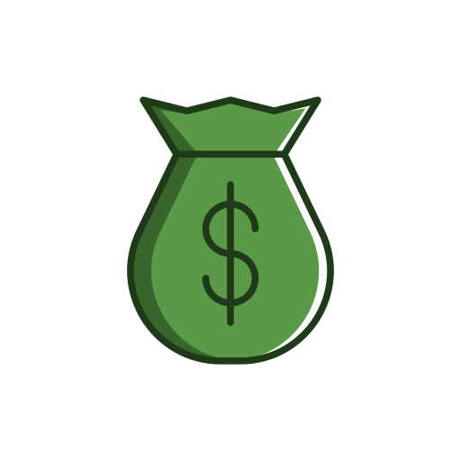 bolsa de dinero icono gratis