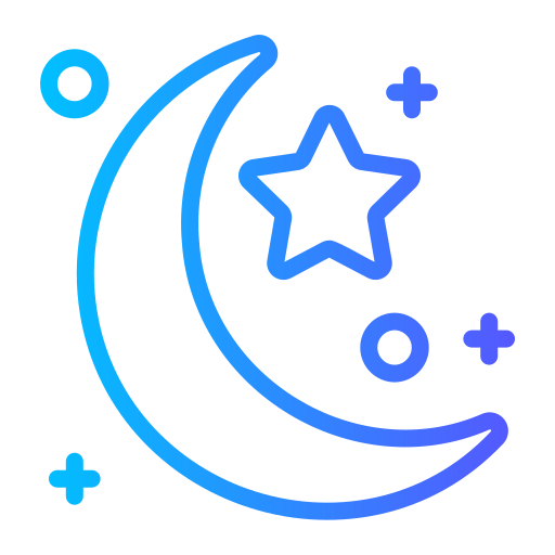 luna creciente icono gratis