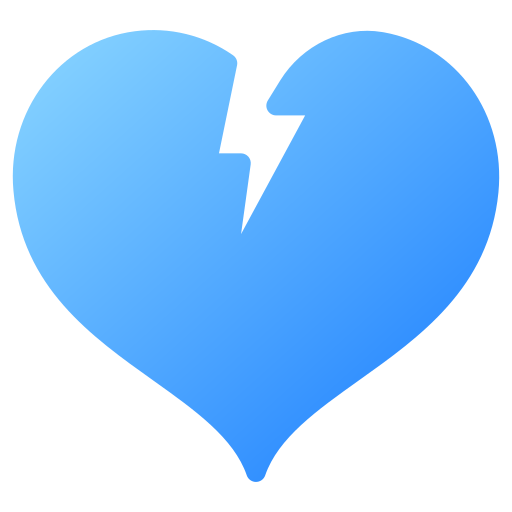 corazón roto icono gratis