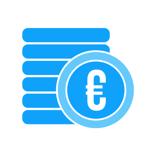 dinero en euros icono gratis