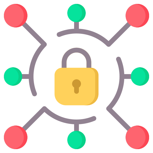 seguridad de la red icono gratis