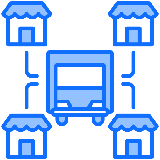 distribución icono gratis