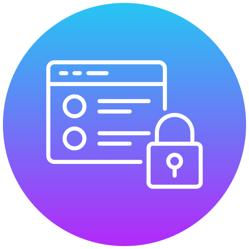 seguridad de datos icono gratis