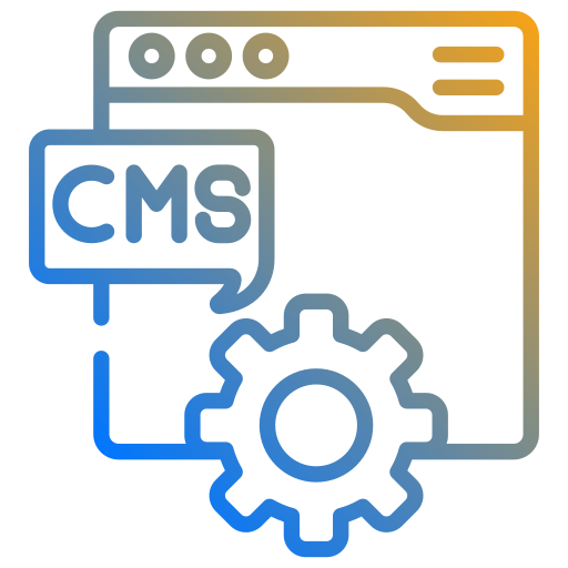 sistema de gestión de contenidos icono gratis