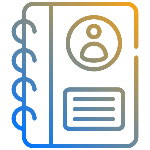 libreta de contactos icono gratis